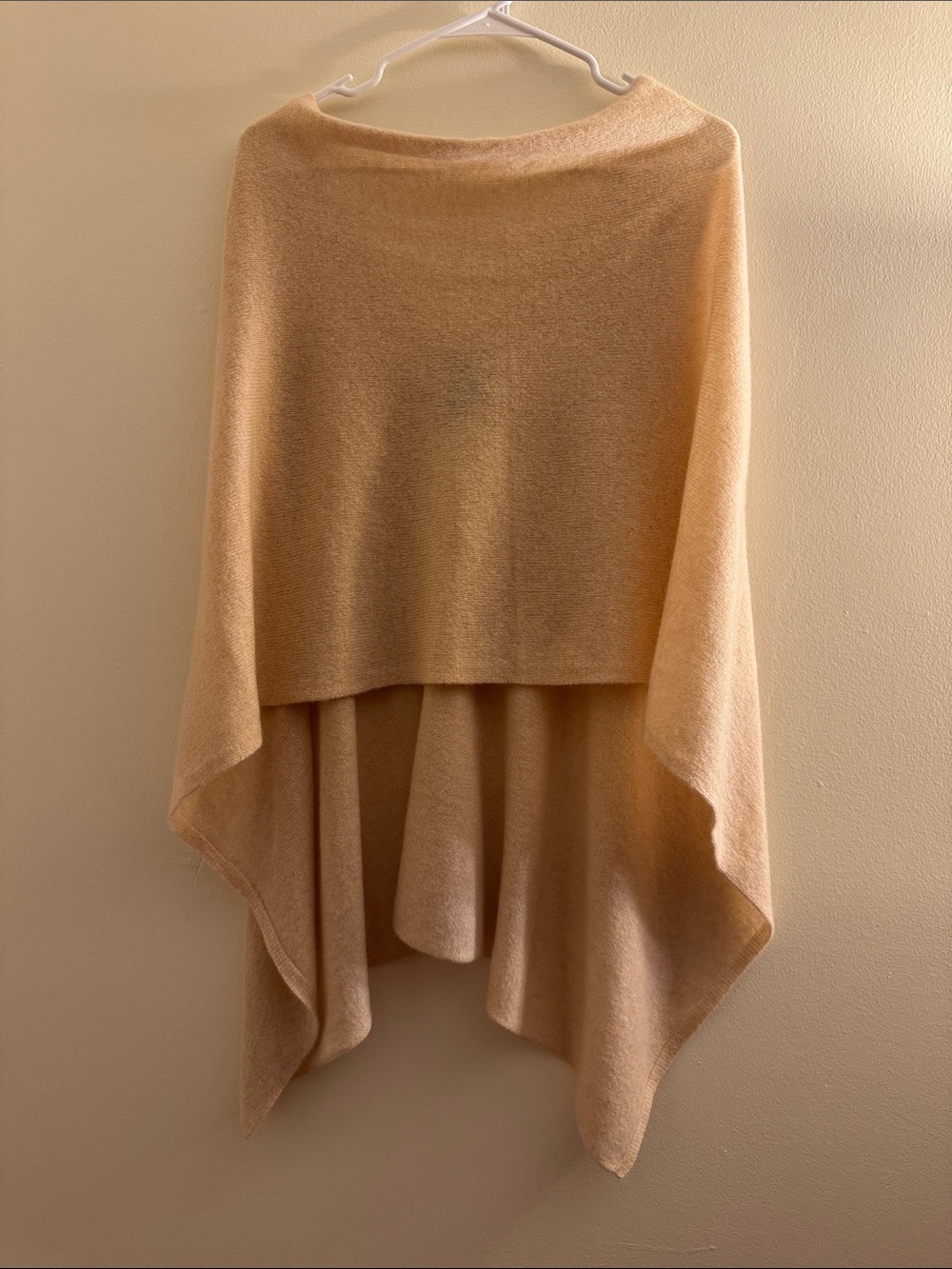 CLAUDIA NICHOLE Cream Cashmere Poncho